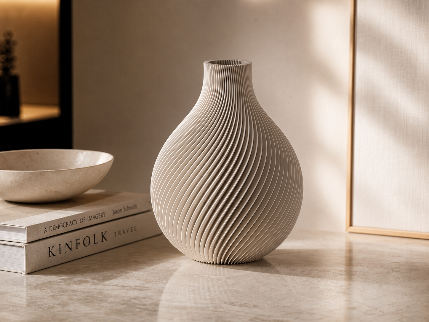 Japandi ribble vase