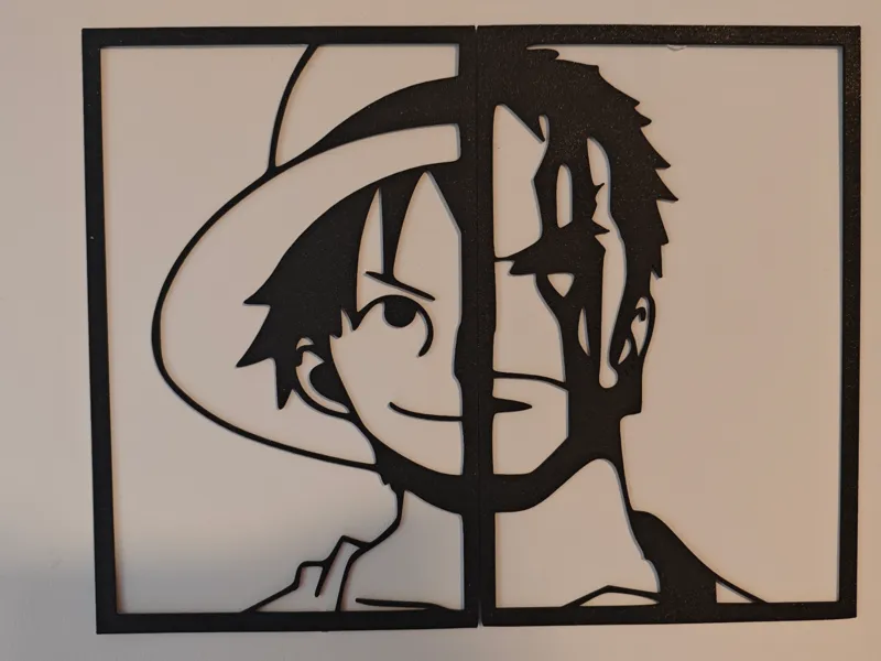 Zoro y Luffy wall art 2d
