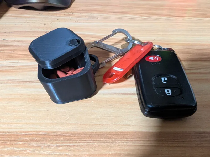 Keychain Pill Container
