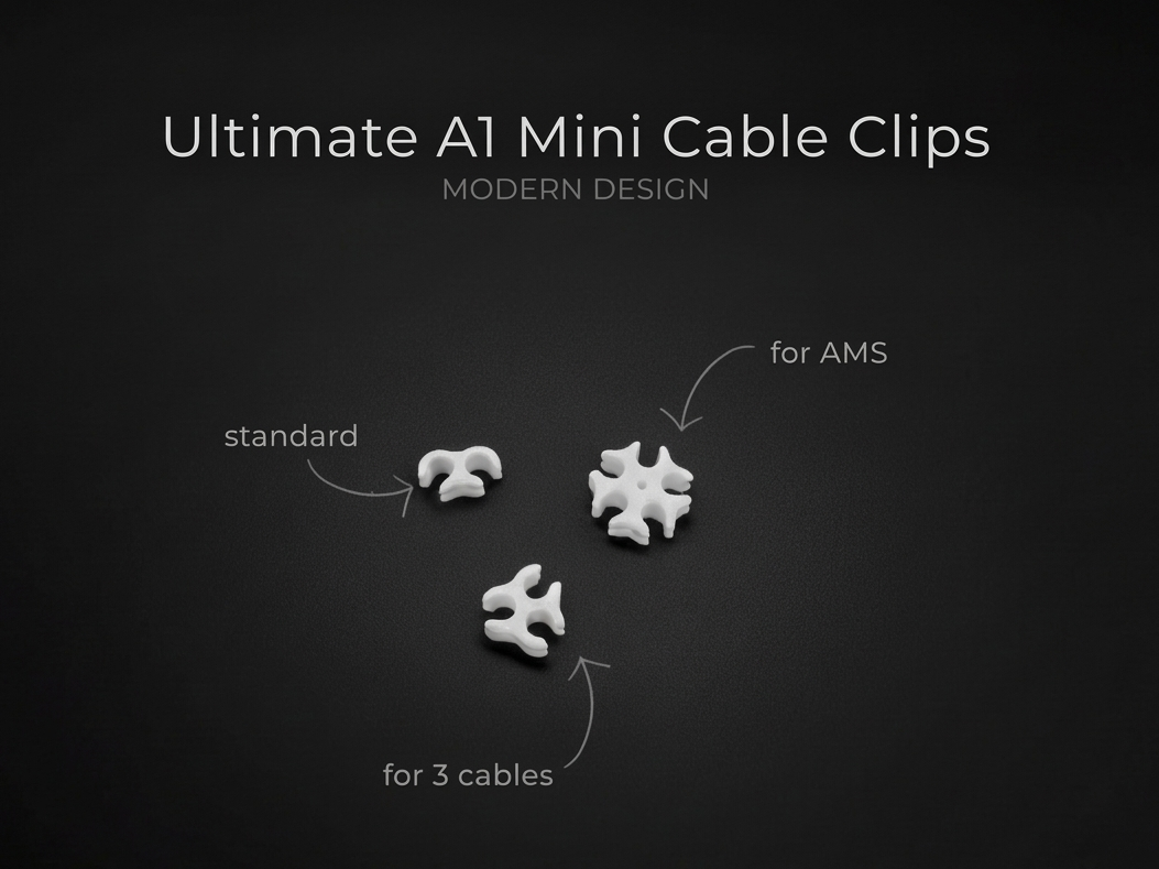 Ultimate A1 Mini Cable Clips - 3 verisons