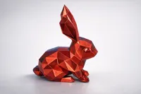 Lapin low poly bicolore en PLA soie — photo 3