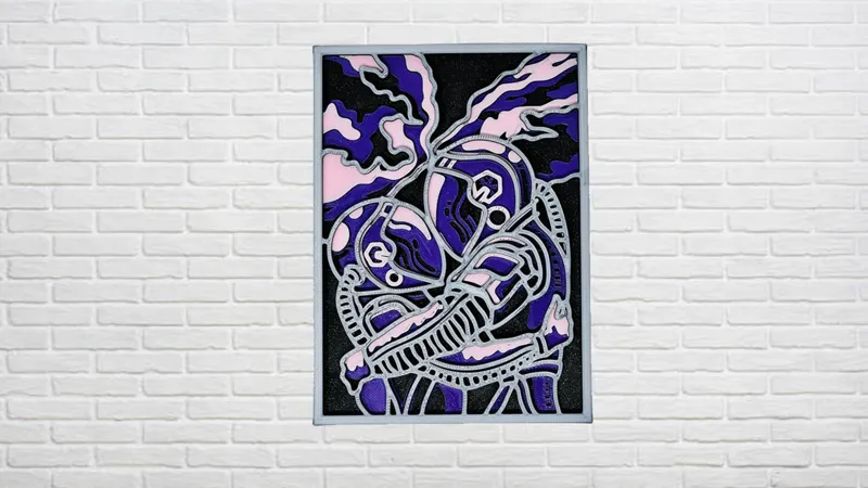 Astronauts in love 3D Layer Art