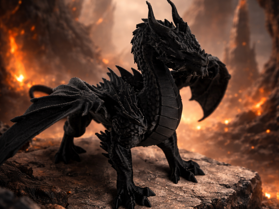 Fantasy Dragon Figurine - Dragon Sculpture