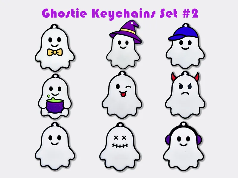 Ghostie Keychains Set 2
