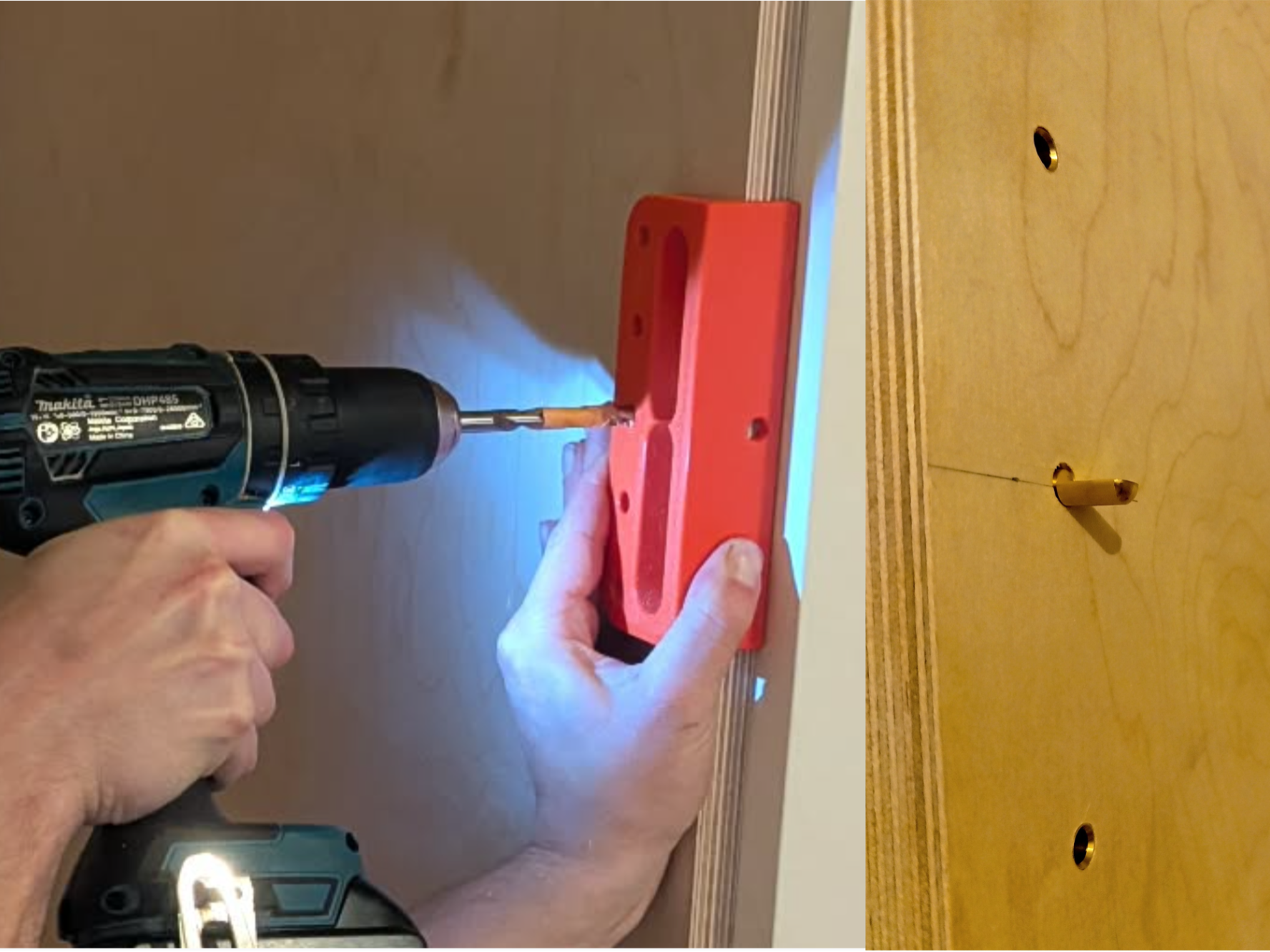 8mm Shelf Pin Sleeve Drilling Jig (32mm spacing)