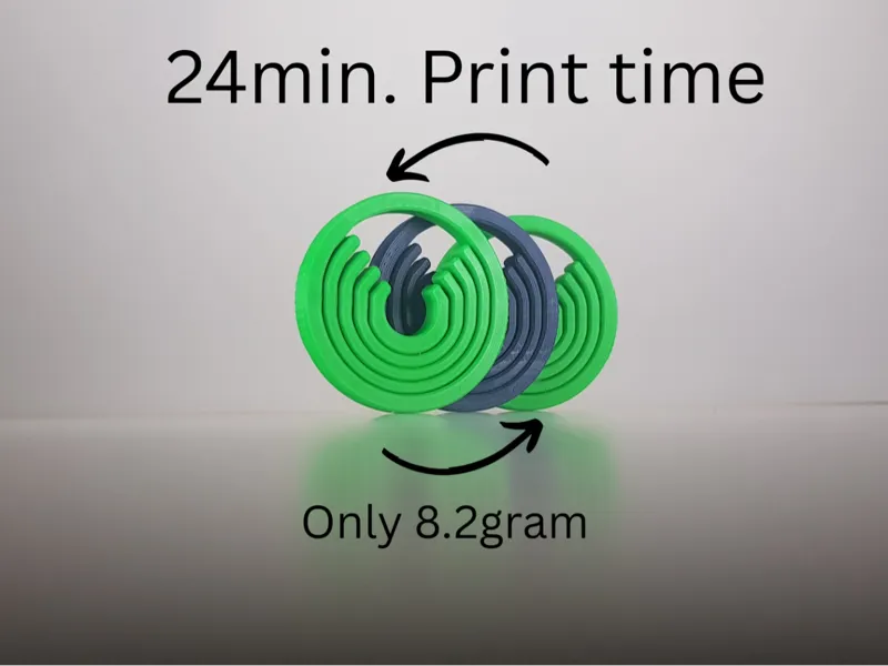 Curl Loop Fidget/24min. Print time/Only 8.2gram
