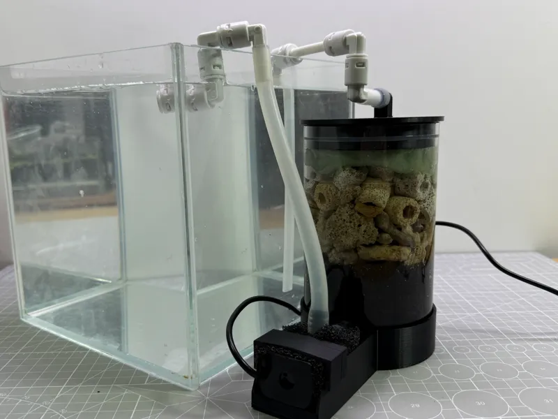 鱼缸过滤器，迷你滤筒，圆筒过滤器