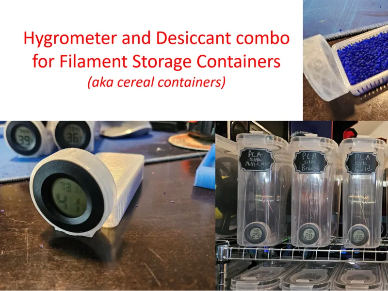 Desiccant & Hygrometer Holder for Spool Containers