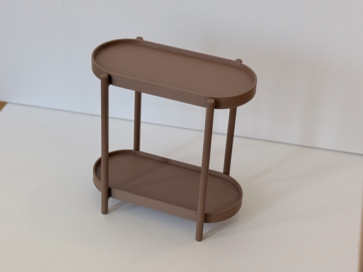 1:6 Scale Miniature 2-Tier Oval Plant Stand