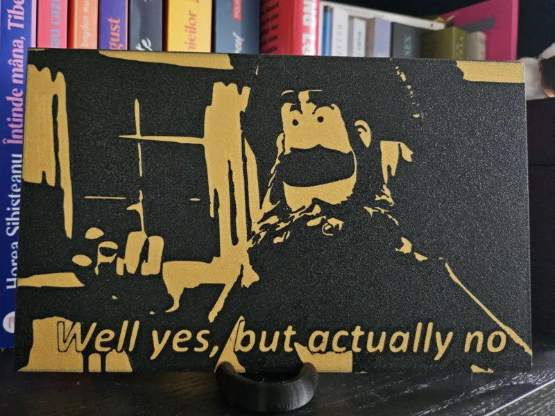 Yes but no meme sign