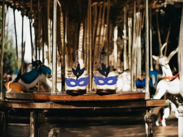Carnaval mask earrings
