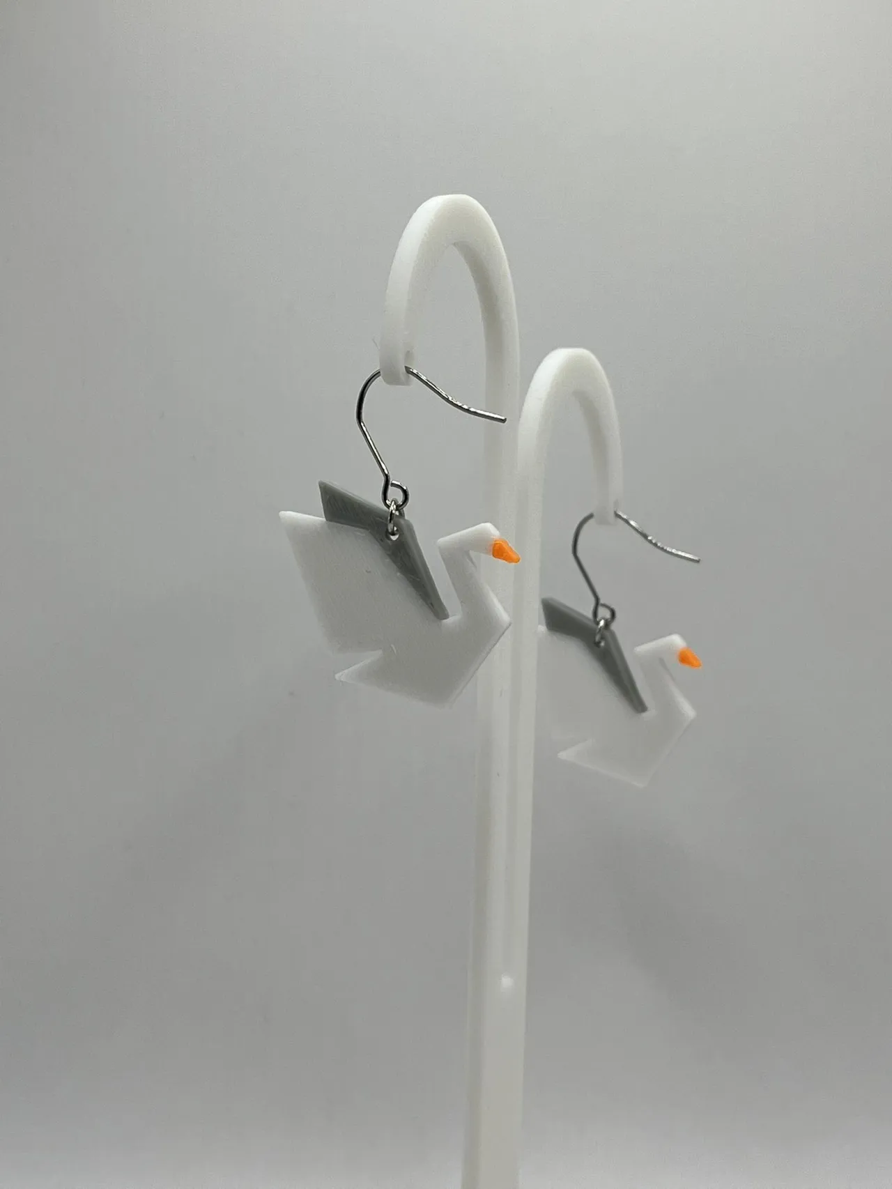 Origami Swan Earrings view 2