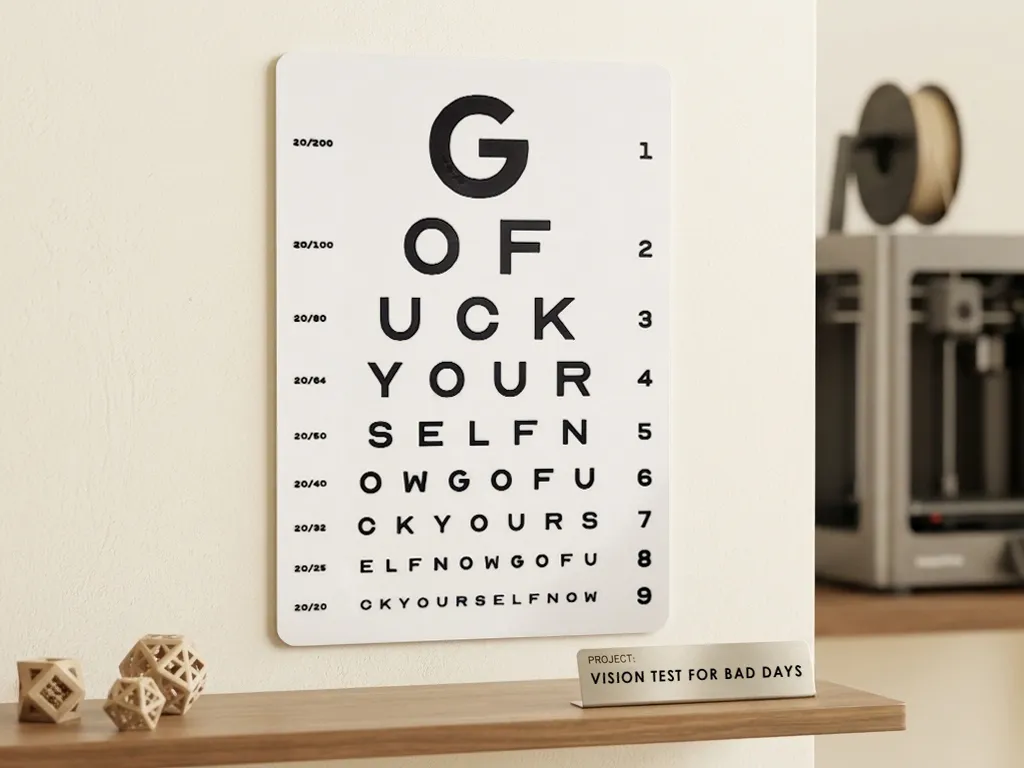 Vision Test for Bad Days - Free 3D Print Model - MakerWorld