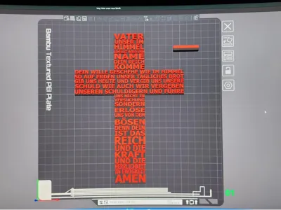 Inlay Cross Our Father 0.4 nozzle