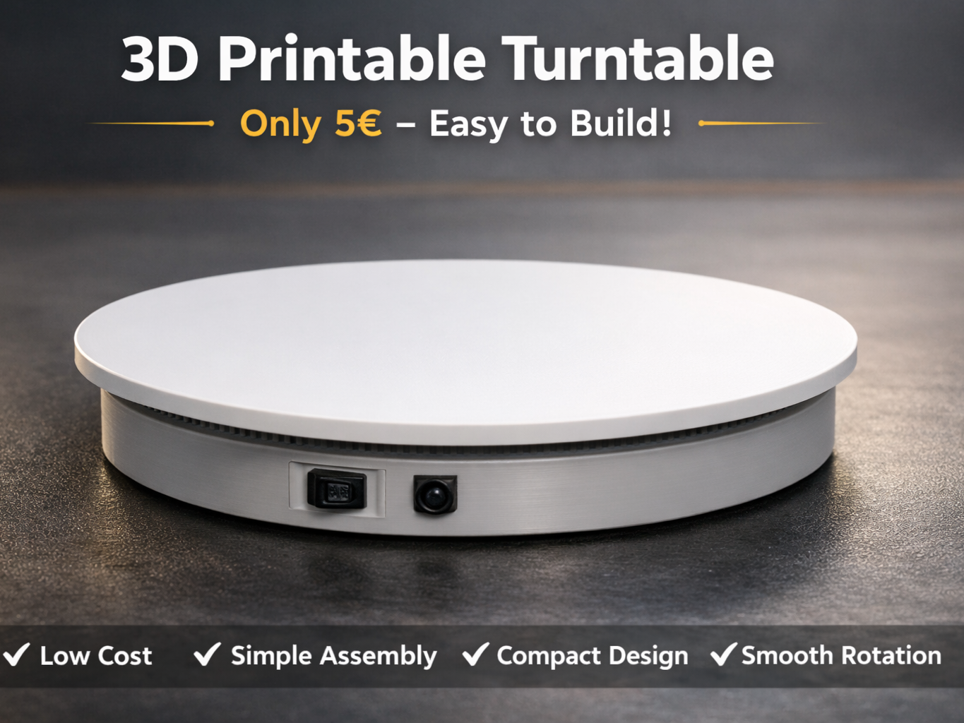 Budget 3D Printable Turntable Only €5