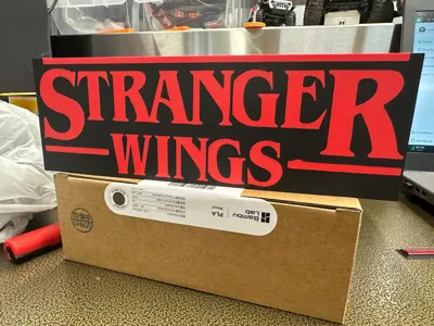 Stranger Wings - Funny Chicken Sign