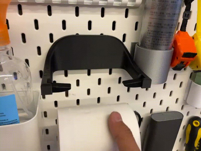100mm roll paper holder for ikea skadis
