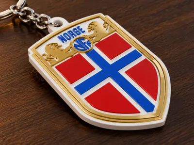 Norway Soccer Crest Keychain - No AMS Needed