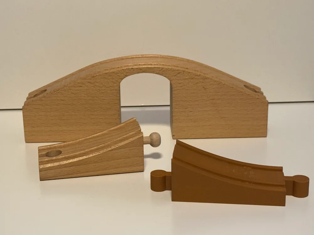 Classic Train Ramp Ramp for Wooden Train Bridge by OBI MakerWorld: Download Free 3D Models