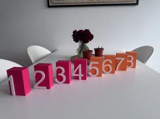 Minimalist Table Number Set Modblock (0–9)