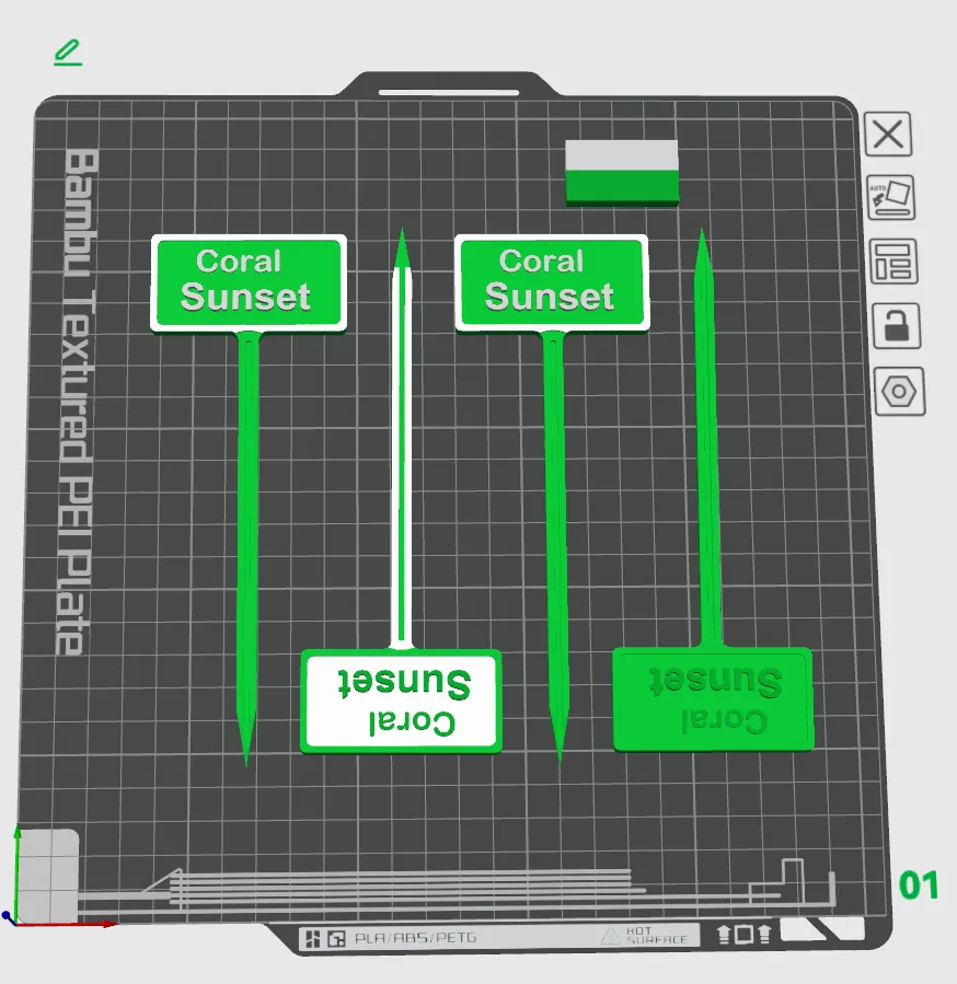 Simple Plant name tag by Xial1910 MakerWorld