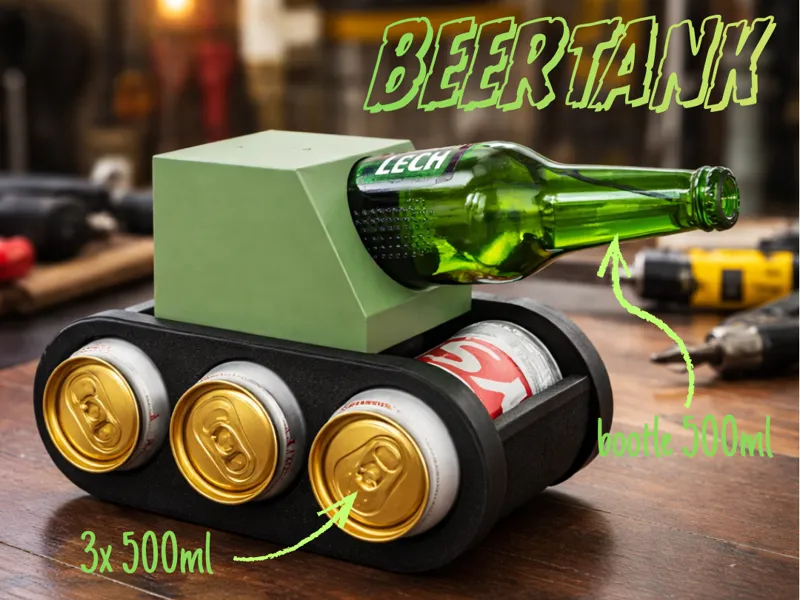 Beer Tank Holder –  Can & Bottle Organizer 