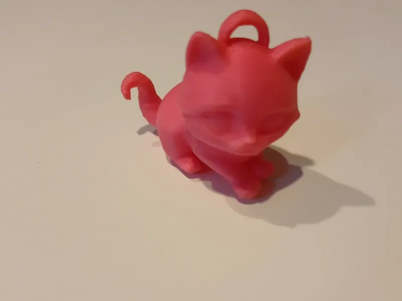 Sitting Cat Keychain