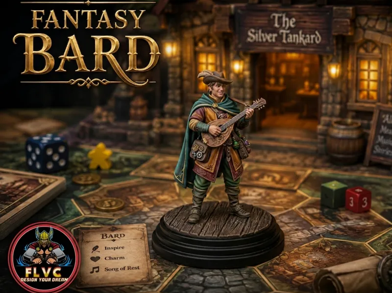 Bard Fantasy Tabletop 75mm height 