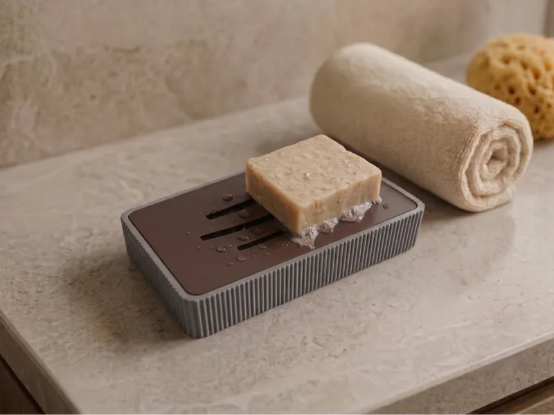 Modern Self-Draining Soap Dish - No Supports
