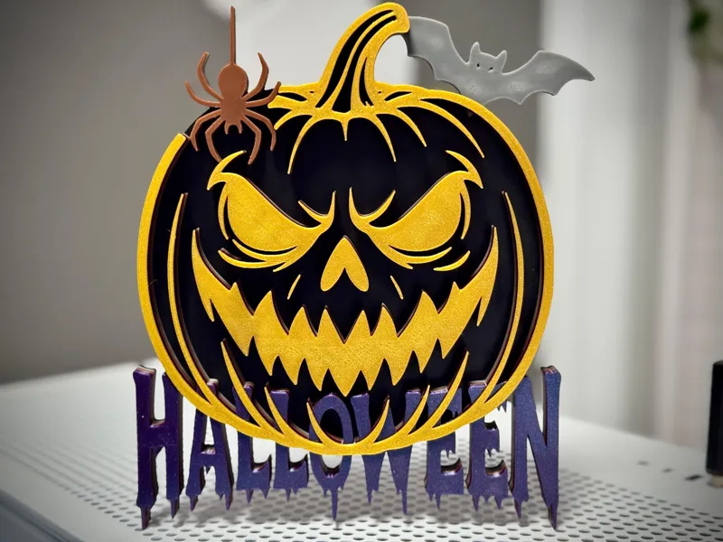 Halloween Kürbis Mandala Aufsteller