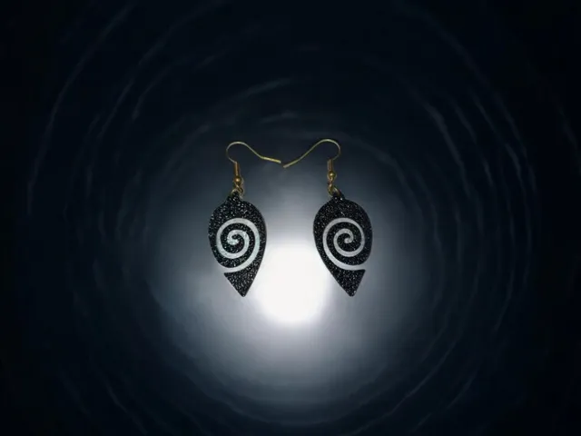 Spiral drop earrings