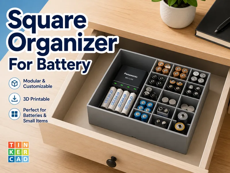 Modular Drawer Organizers For Batteries