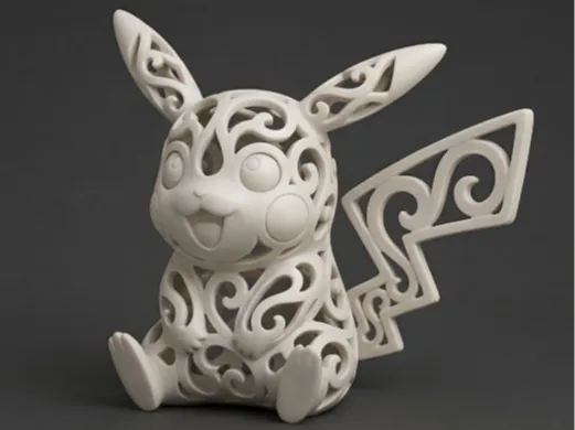 Letrero o emblema decorativo: Ornamental Filigree Pikachu. Referencia del modelo original.