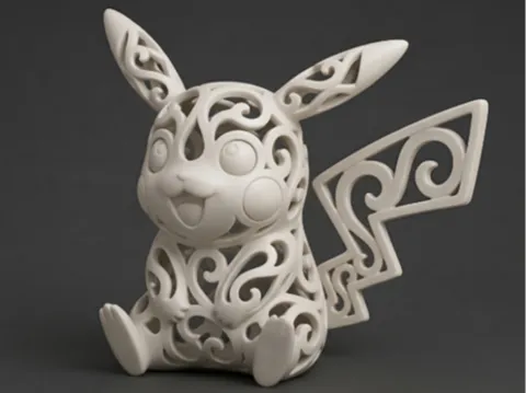 Letrero o emblema decorativo: Ornamental Filigree Pikachu — referencia de MakerWorld