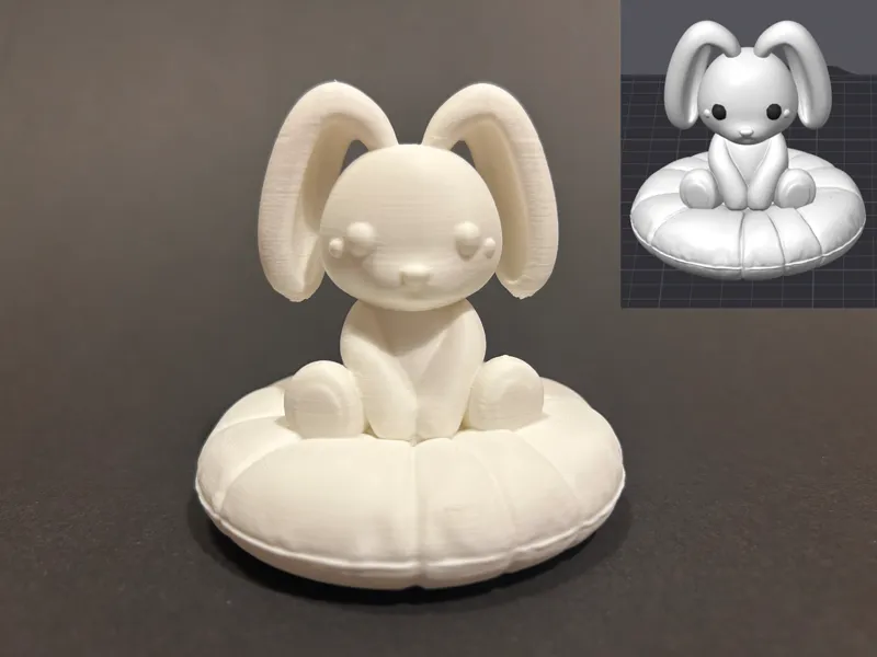 Cute Easter Bunny with Long Ears 