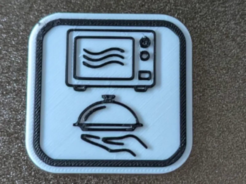 Microwave sign - hood reminder (no ams required)