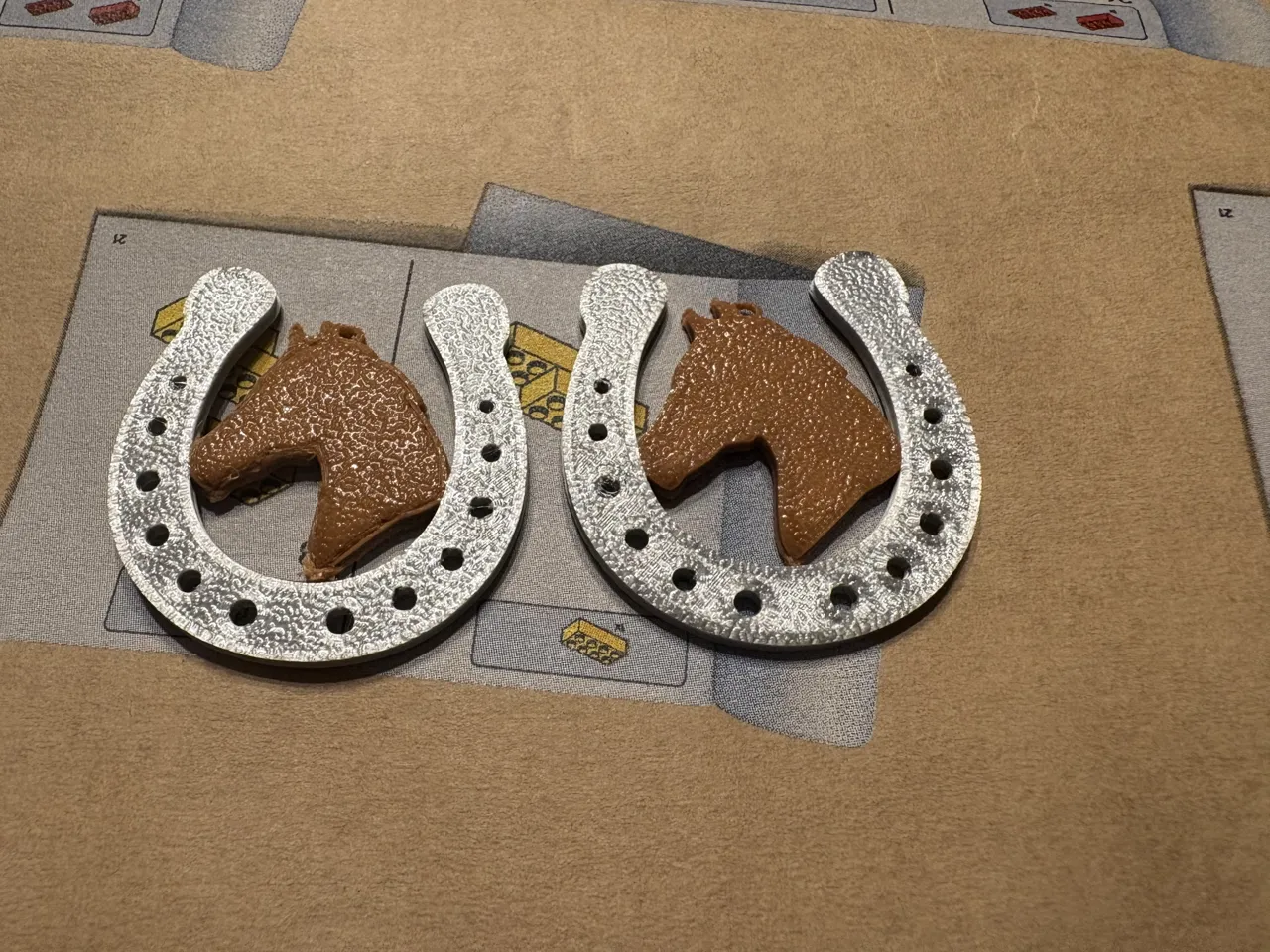 Horse Horseshoe Silhouette Earring view 2