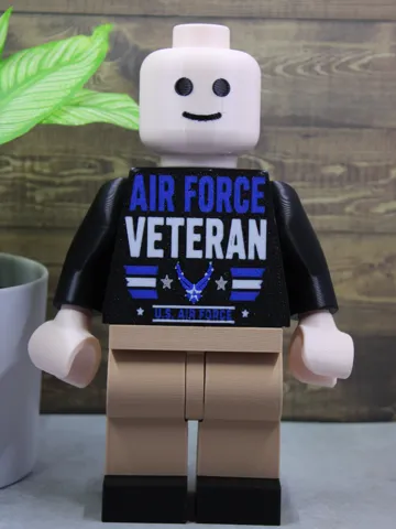Letrero o emblema decorativo: 500% Brick – Air Force Veteran — vista de referencia 2