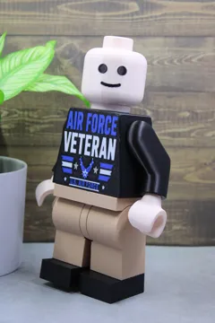 Letrero o emblema decorativo: 500% Brick – Air Force Veteran — vista de referencia 5