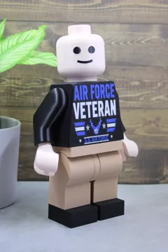 Letrero o emblema decorativo: 500% Brick – Air Force Veteran — vista de referencia 4