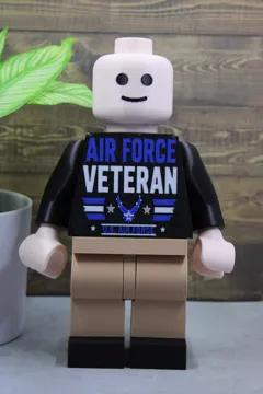 Letrero o emblema decorativo: 500% Brick – Air Force Veteran — vista de referencia 3