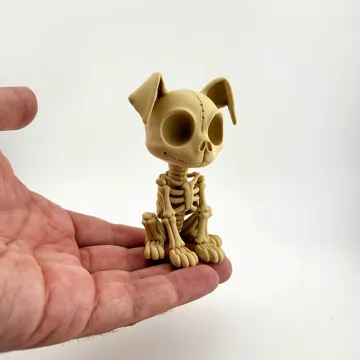 Adorno temático: Cute Skeleton Dog | Gothic 3D Printable — vista de referencia 3