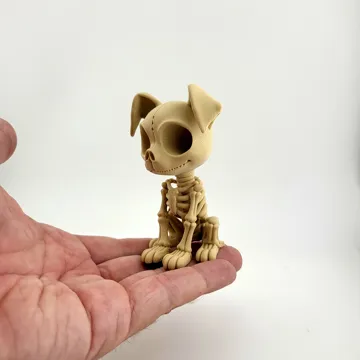 Adorno temático: Cute Skeleton Dog | Gothic 3D Printable — vista de referencia 4