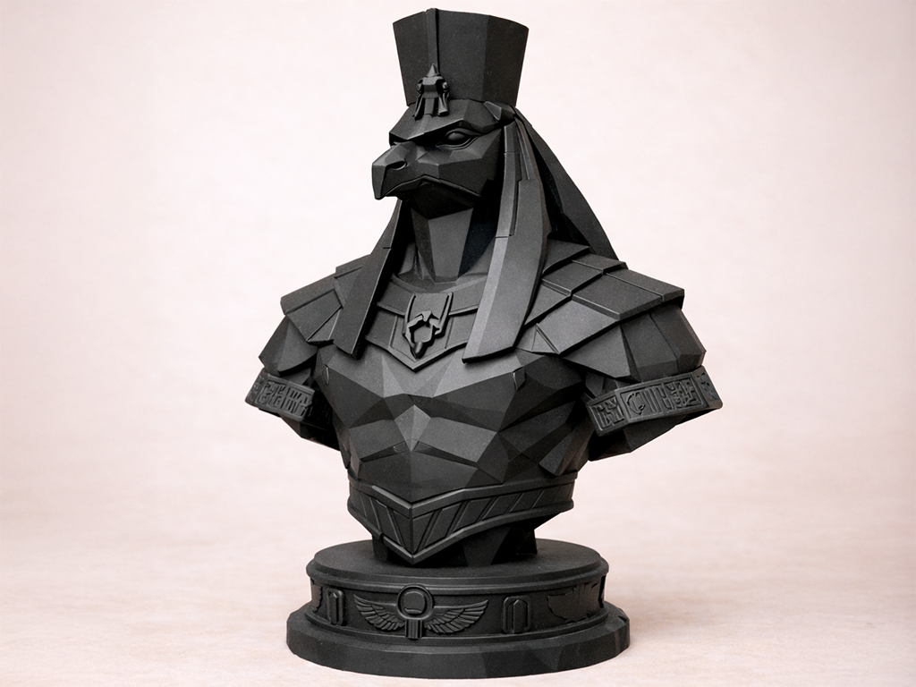 Horus Guardian Bust – Low Poly Egyptian Statue