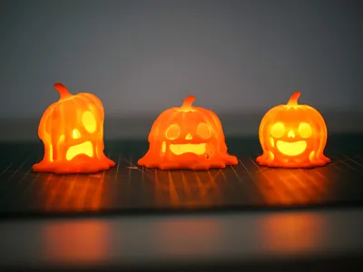 Melted Pumpkin Jack O Lantern Cute Creepy