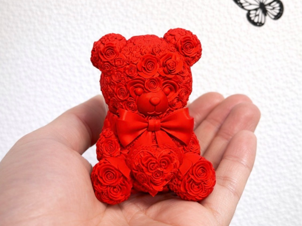 Rose Flower Teddy Bear
