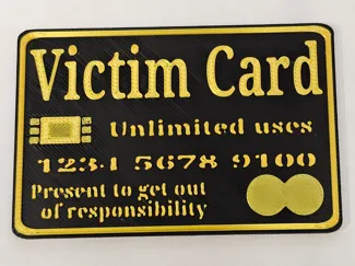 Victim Card - gag gift - commercial use