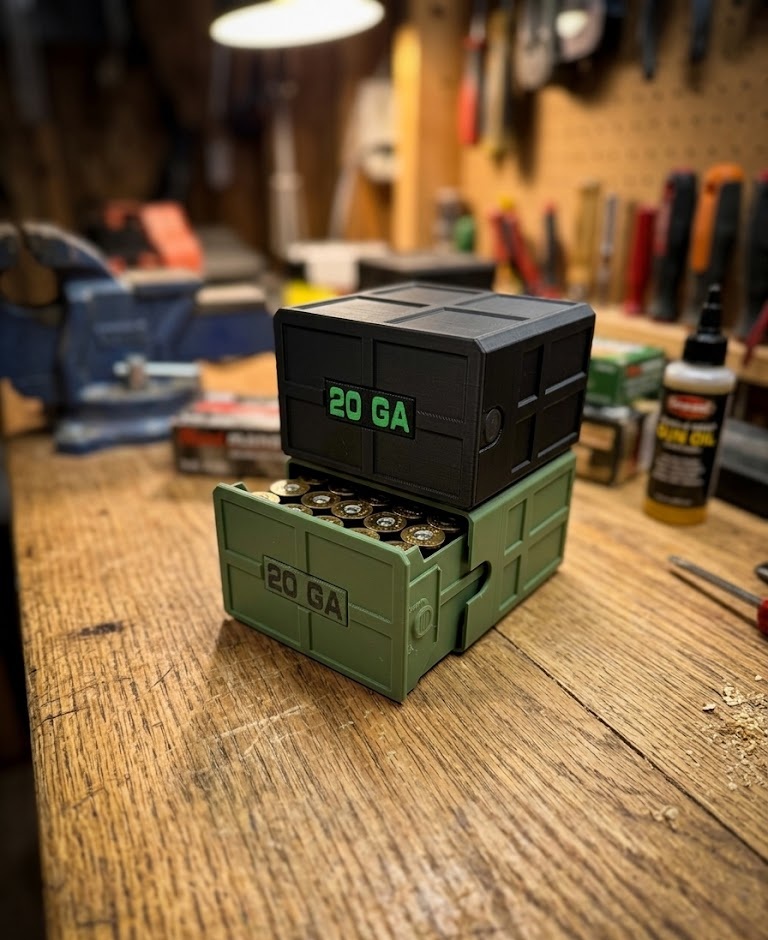 Miniatura 5 do modelo 3D Stackable Ammo Box - 20 GA- 25RD
