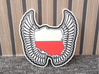 Poland Map with Hussar Wings – 3D Patriotic Symbol