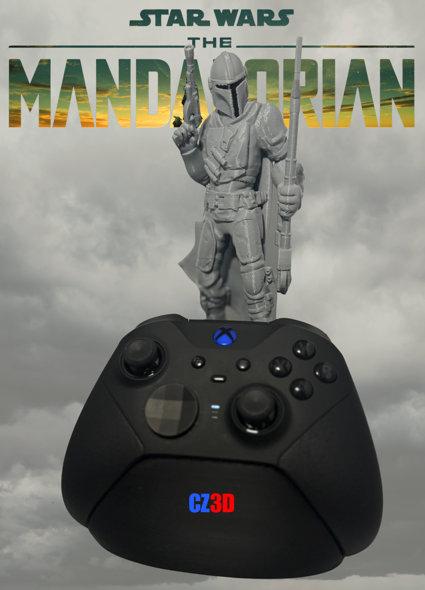 Miniatura 1 do modelo 3D Xbox controller holder- Mandalorian